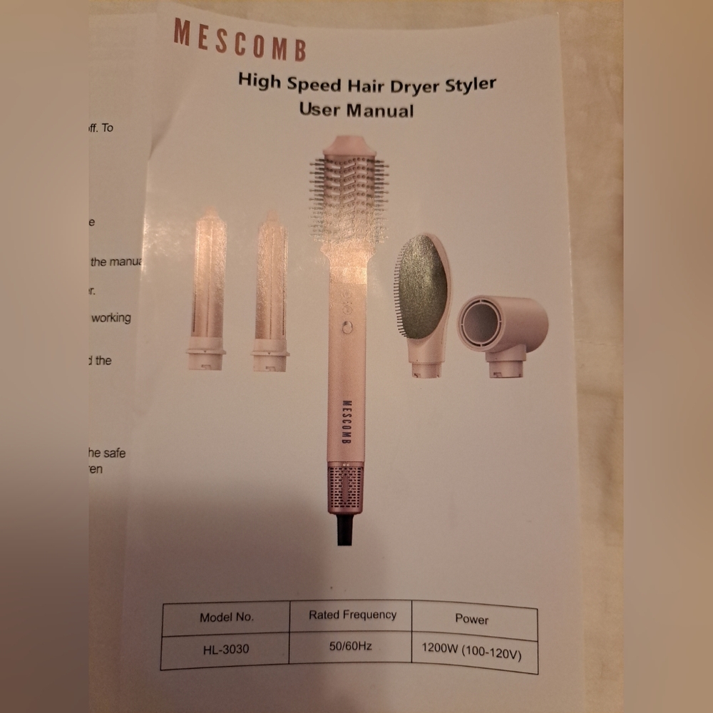 MESCOMB High Speed Hair Dryer Styler Hot Air Styler Likenew Used A Few Times